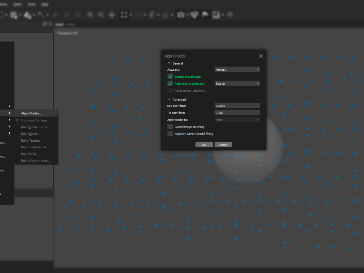 Orientación de fotografías en Agisoft Metashape (Parte&nbsp;2)